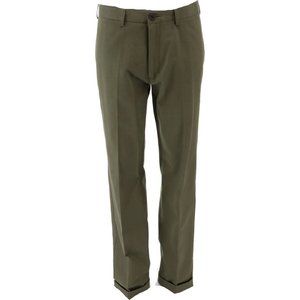 NWT‎ LANDS' END MEN'S TAILORED FIT NO IRON CHINO PANTS FOREST MOSS (GREEN) 37